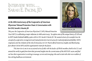 CAP CEO Sarah E. Pacini Featured in Inside Medical Liability Magazine