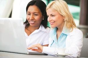 medical staff typing