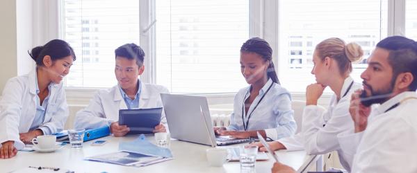 group of doctors in a meeting
