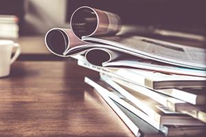 Publications on a desk