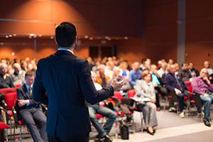 speaker at presentation