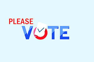 Graphic that says Please Vote