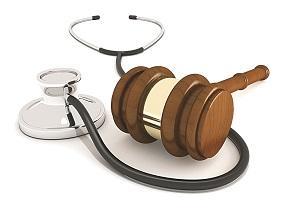 stethoscope with gavel